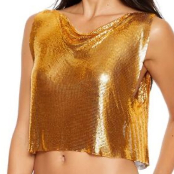 Tops - Gold Chainmail Women's Top